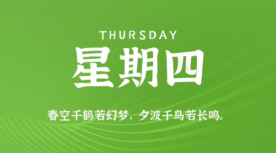 04月03日，星期四，在这里每天60秒读懂世界！
