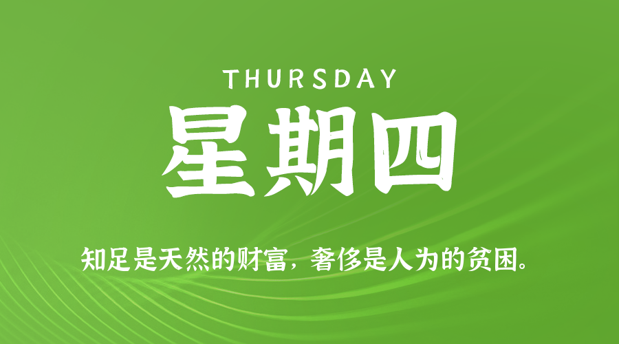 04月24日，星期四，在这里每天60秒读懂世界！